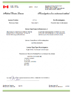 ADSTRA Medical Device Licence Class 2