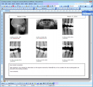 ADSTRA Existing Conditions Report Screen